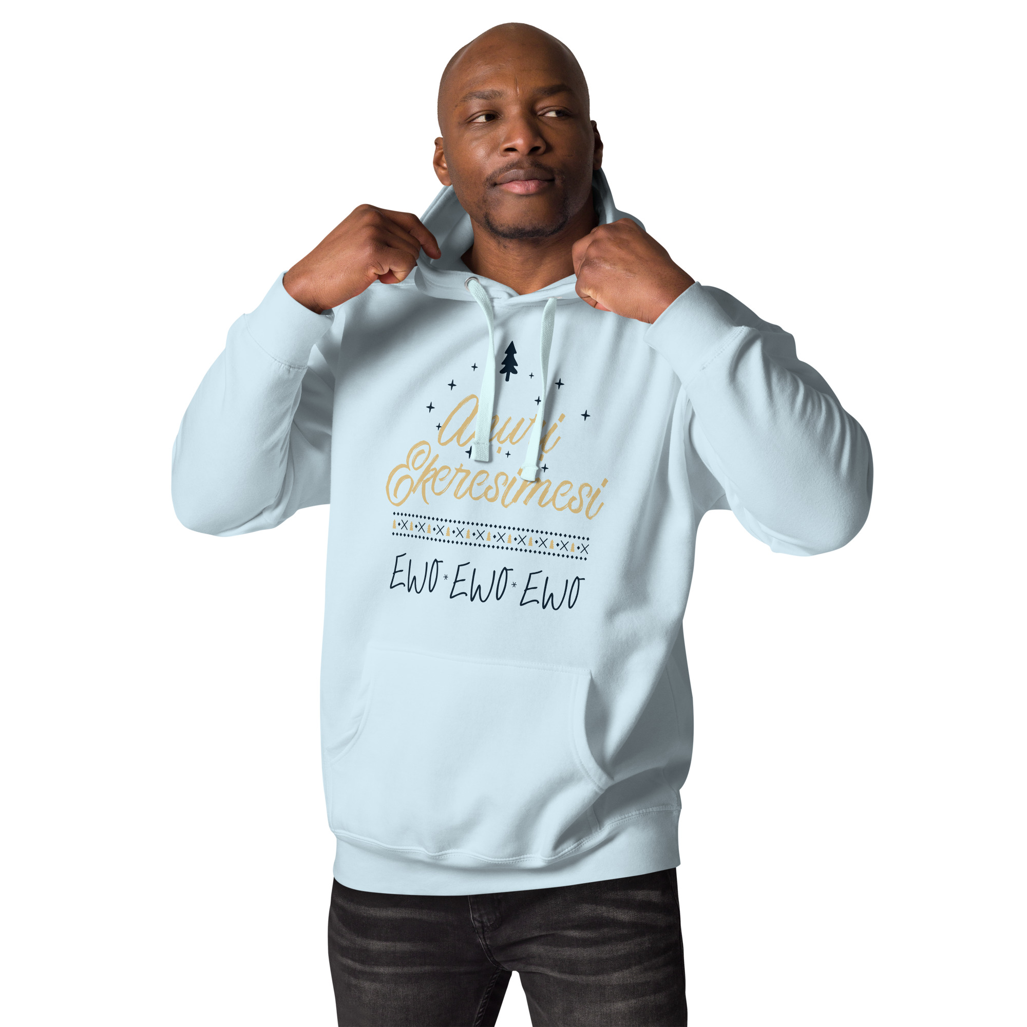 Aṅụrị Ekeresimesi Hoodie – Igbo “Merry Christmas” Unisex Streetwear | Cozy Fleece Hoodie - Image 2